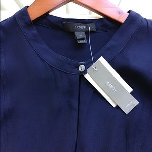 NWT J.Crew navy shift dress Size M